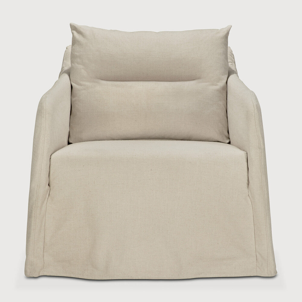 Weave Lounge Chair | Bone Fabric | Removable Cover