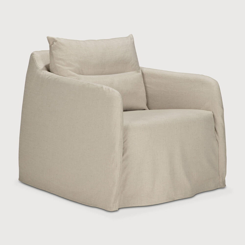 Weave Lounge Chair | Bone Fabric | Removable Cover