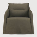 Weave Lounge Chair | Green Fabric | Removable Cover