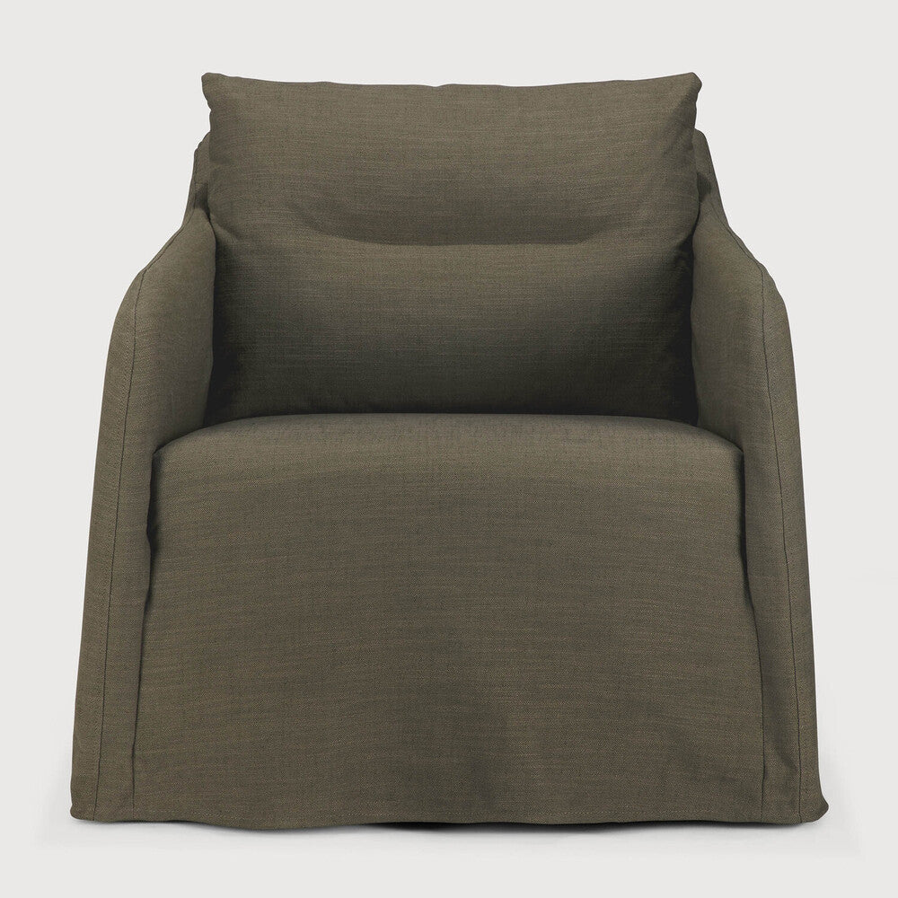 Weave Lounge Chair | Green Fabric | Removable Cover