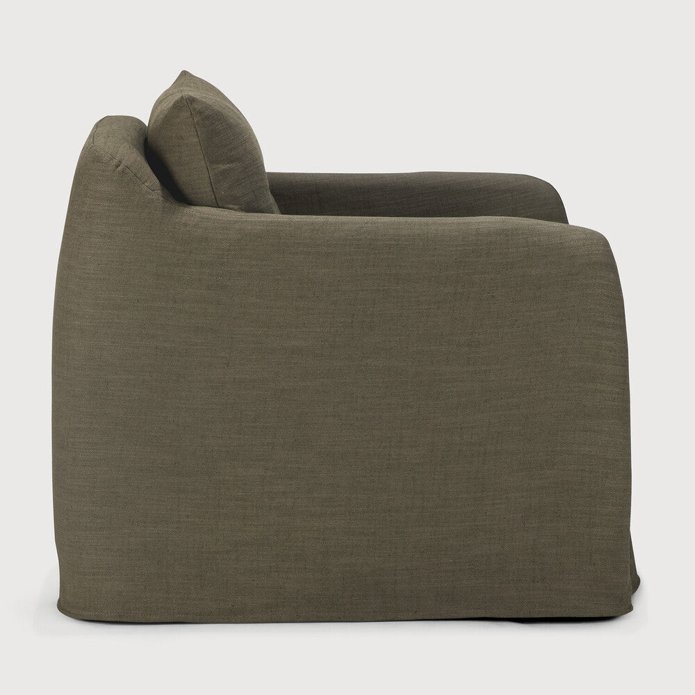 Weave Lounge Chair | Green Fabric | Removable Cover