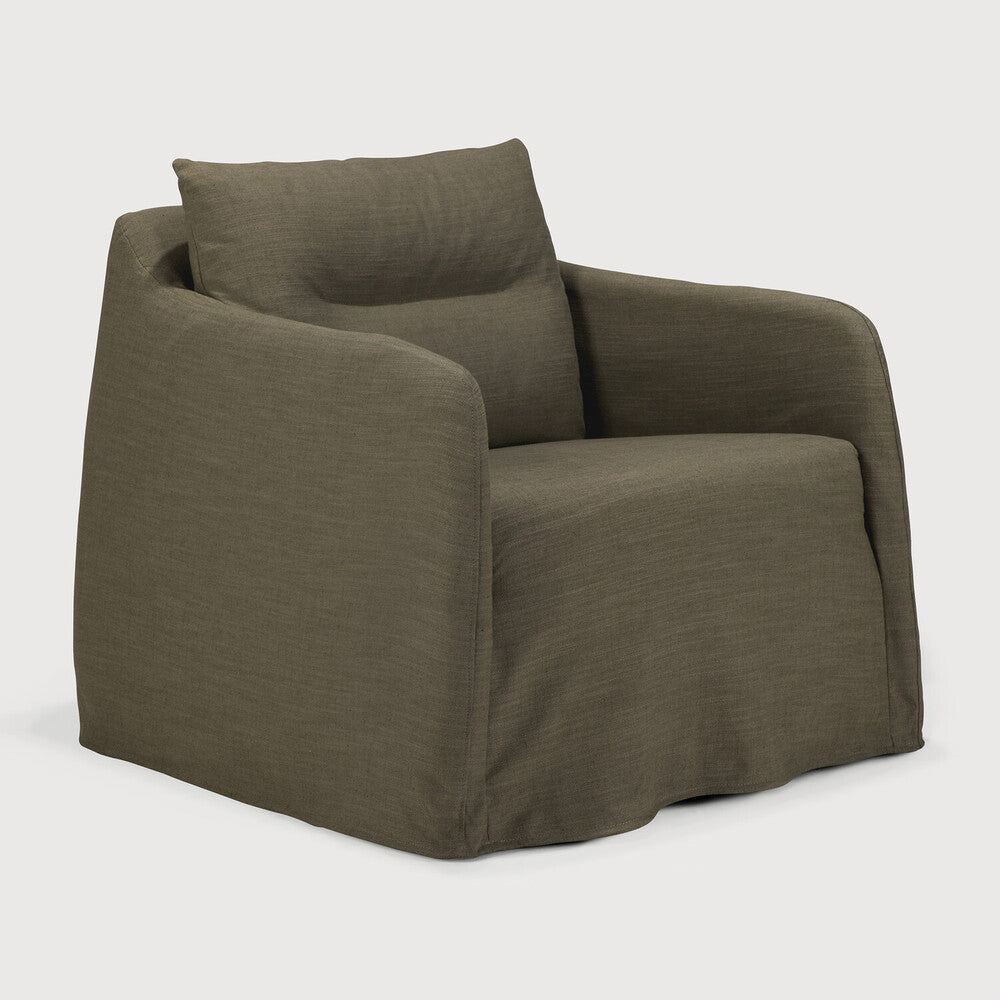 Weave Lounge Chair | Green Fabric | Removable Cover
