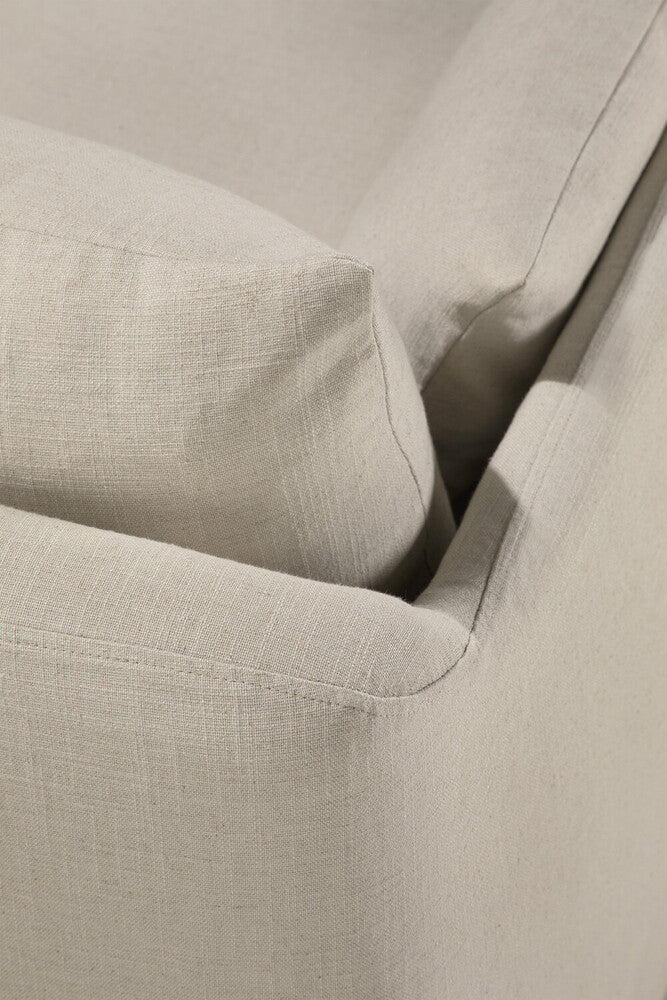 Weave Lounge Chair | Bone Fabric | Removable Cover