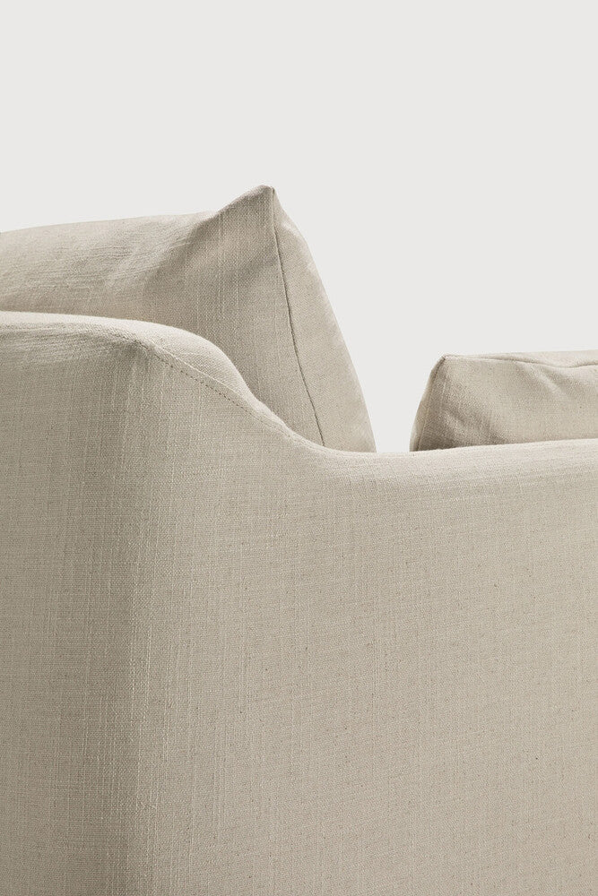Weave Sofa | Bone Fabric | 3 Seater | Removable Cover