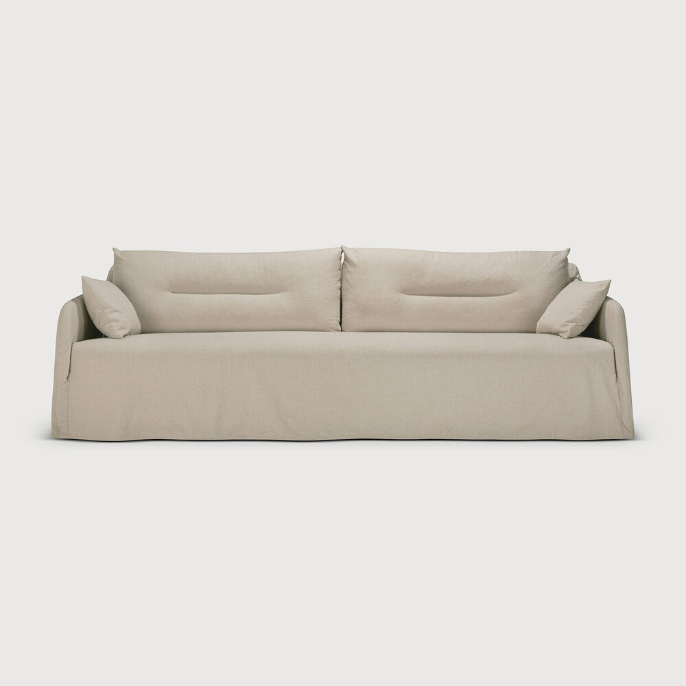 Weave Sofa | Bone Fabric | 3 Seater | Removable Cover
