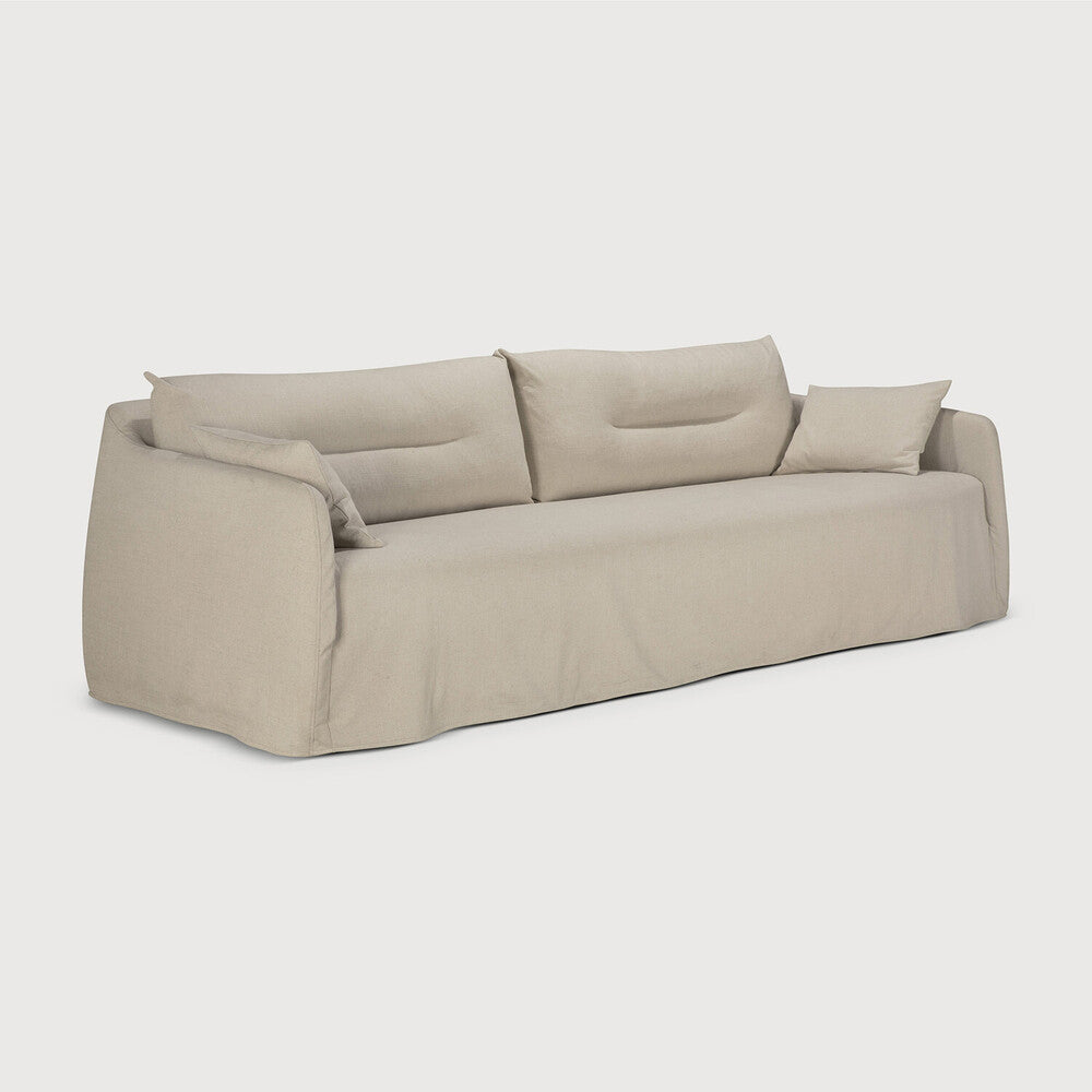 Weave Sofa | Bone Fabric | 3 Seater | Removable Cover