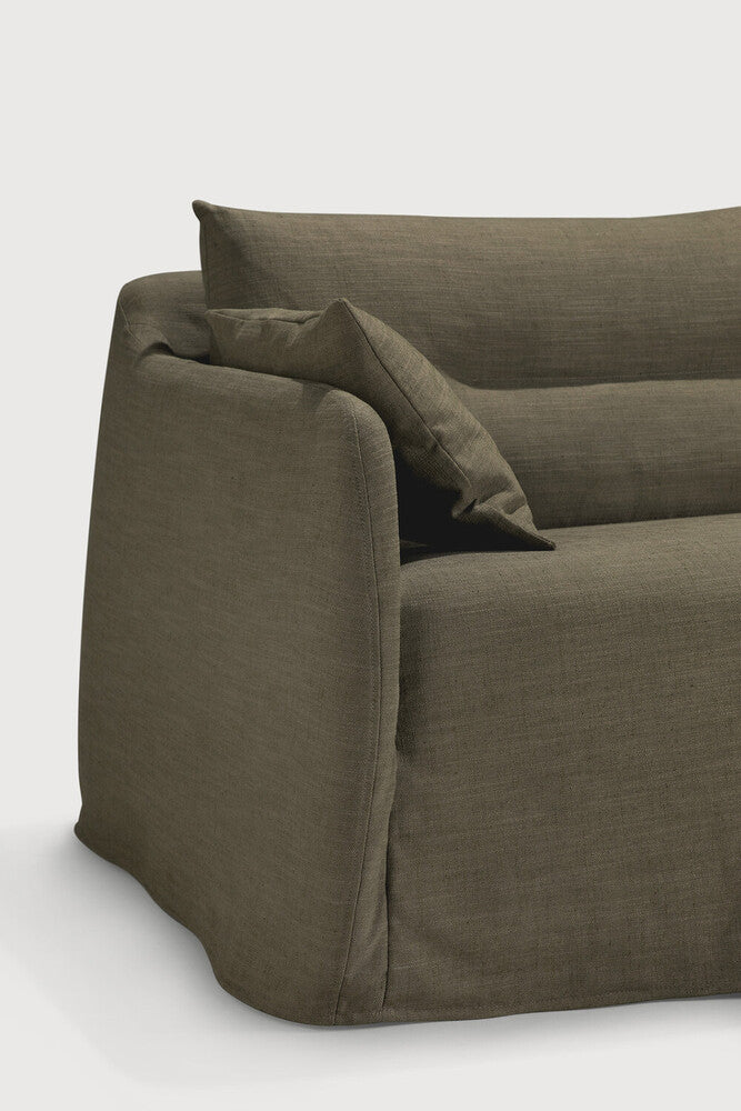 Weave Sofa | Green Fabric | 3 Seater | Removable Cover
