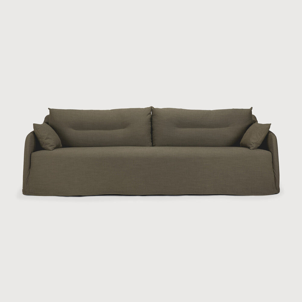 Weave Sofa | Green Fabric | 3 Seater | Removable Cover