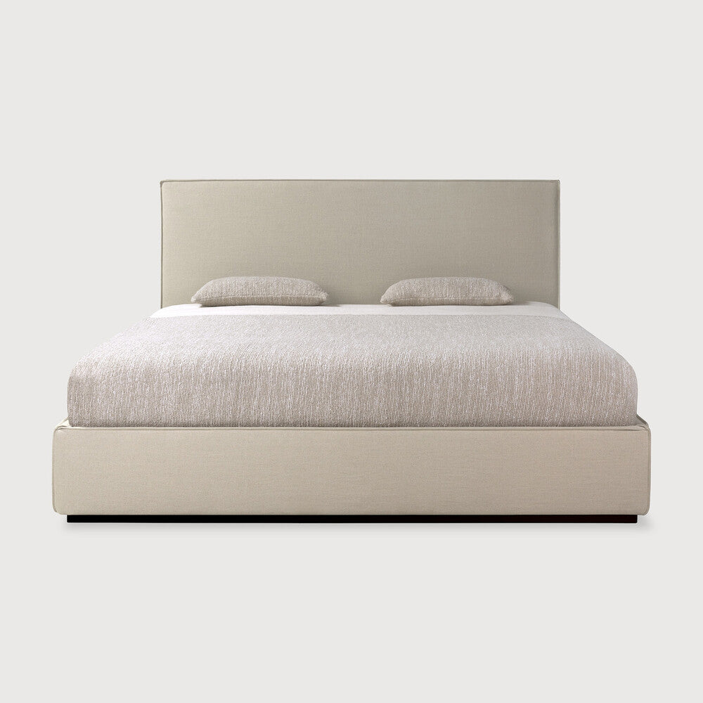 Revive Bed | Sand Linen | Us Queen | With Slats | Removable Cover