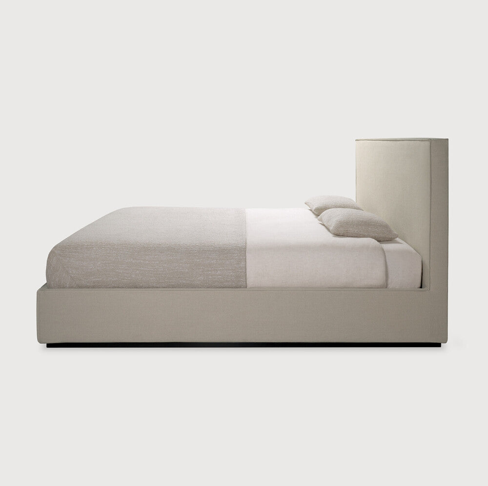 Revive Bed | Sand Linen | Us King | With Slats | Removable Cover