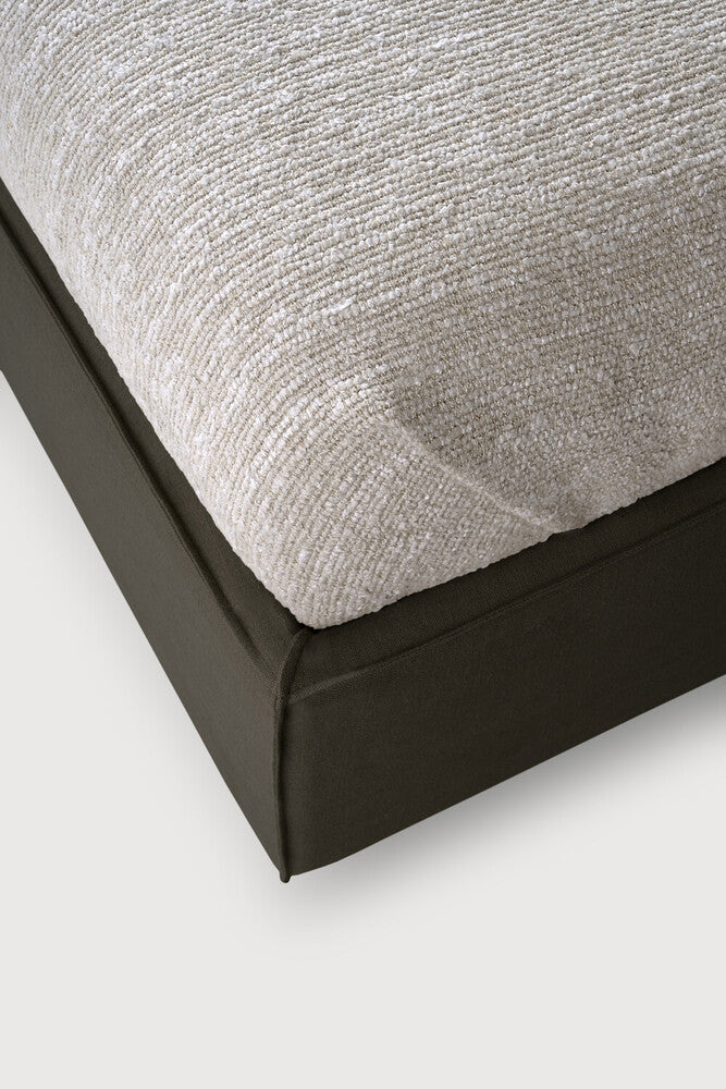Revive Bed | Grey Linen | Us Queen | With Slats | Removable Cover
