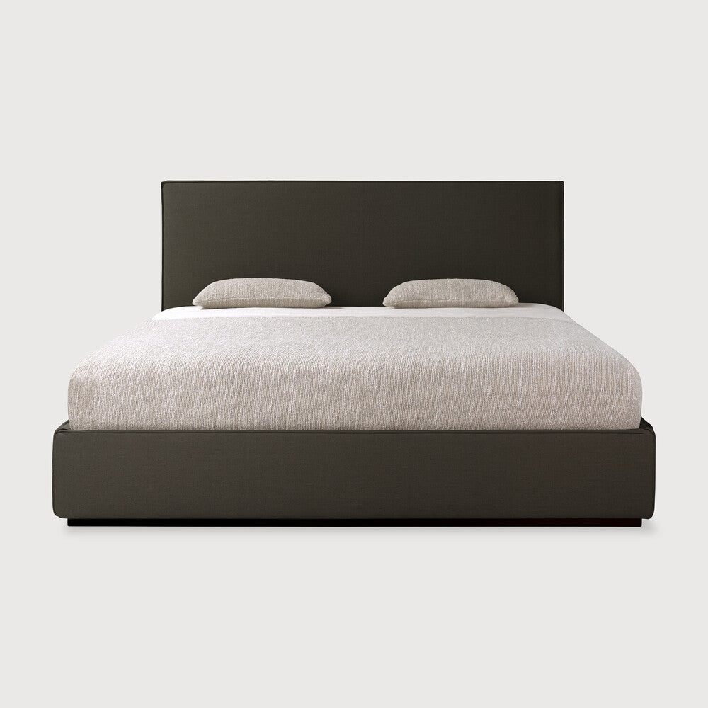 Revive Bed | Grey Linen | Us Queen | With Slats | Removable Cover