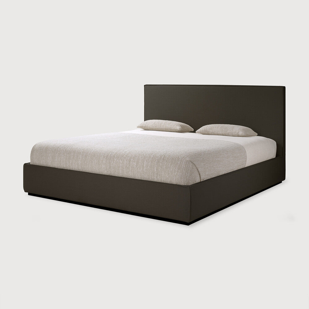 Revive Bed | Grey Linen | Us Queen | With Slats | Removable Cover