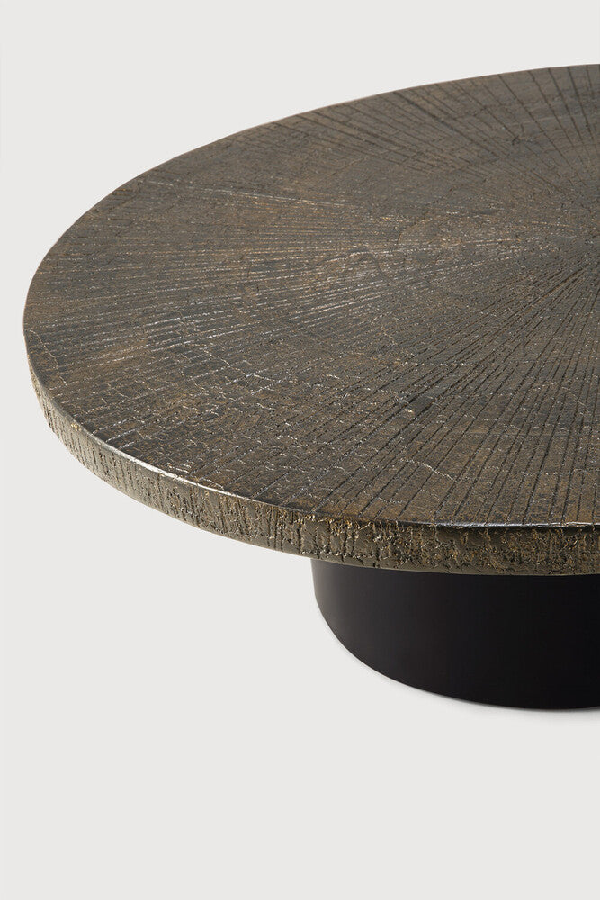 Slice Coffee Table | Varnished Minerals | Ray Whisky | Oval | 41" X 37"