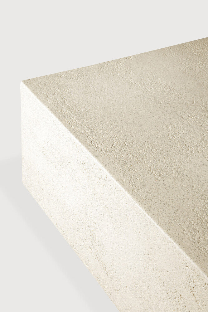 Elements Coffee Table | Varnished Microcement | Off White | Rectangular
