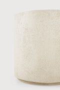 Elements Side Table | Varnished Microcement | Off White | Round
