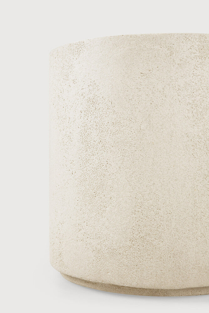 Elements Side Table | Varnished Microcement | Off White | Round