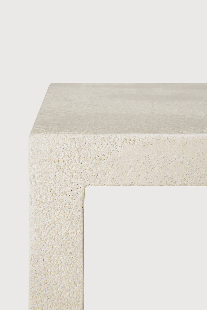 Elements Console | Varnished Microcement | Off White