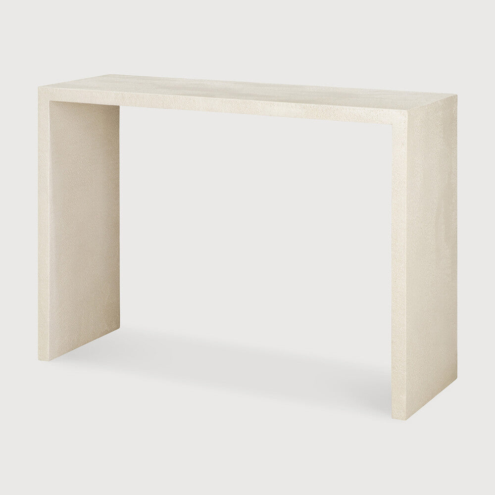 Elements Console | Varnished Microcement | Off White