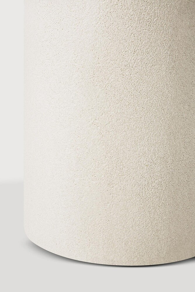 Elements Dining Table | Varnished Microcement | Off White | Round | 35" X 35"