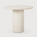 Elements Dining Table | Varnished Microcement | Off White | Round | 35" X 35"