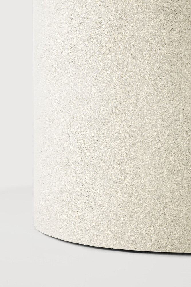 Elements Dining Table | Varnished Microcement | Off White | Round | 59" X 59"