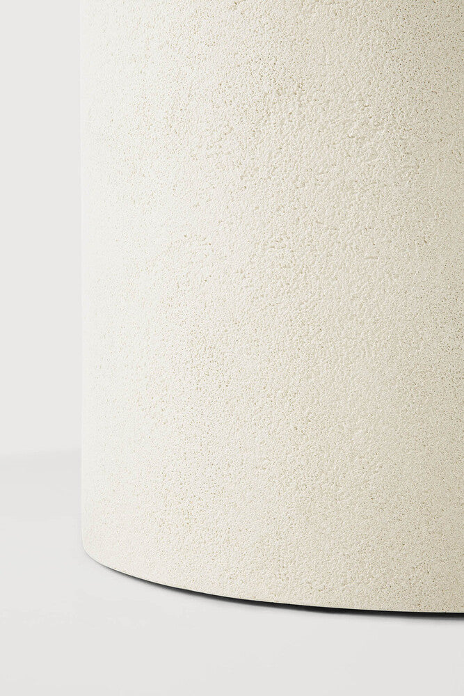 Elements Dining Table | Varnished Microcement | Off White | Round | 49" X 49"