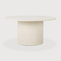 Elements Dining Table | Varnished Microcement | Off White | Round | 59" X 59"