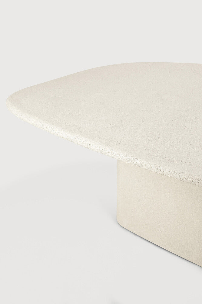 Elements Dining Table | Varnished Microcement | Off White | Pebble Shape
