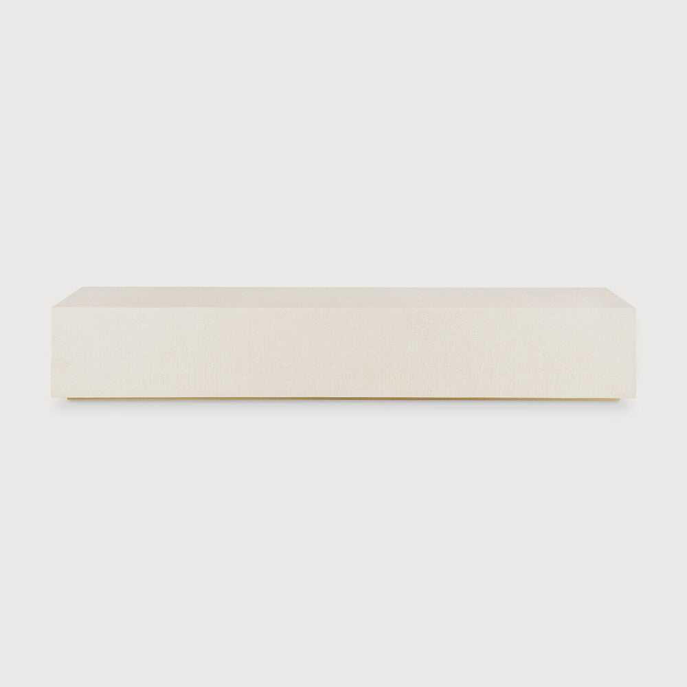 Elements Floor Shelf | Varnished Microcement | Off White