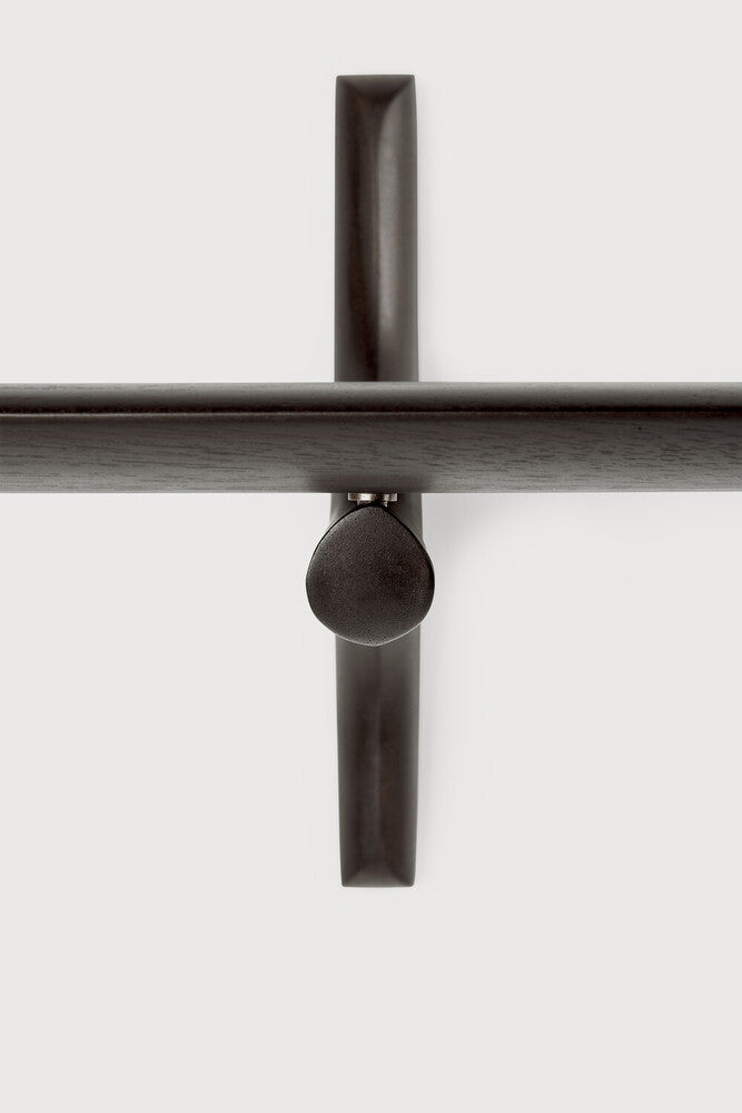 Pi Wall Shelf | Varnished Mahogany | Dark Brown | 1 Shelf | 39" X 14"