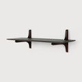 Pi Wall Shelf | Varnished Mahogany | Dark Brown | 1 Shelf | 39" X 14"