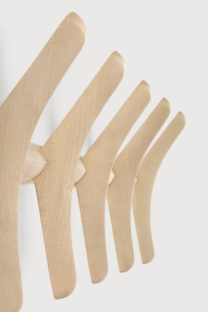 Pi Wall Coat Rack | Varnished Sycamore