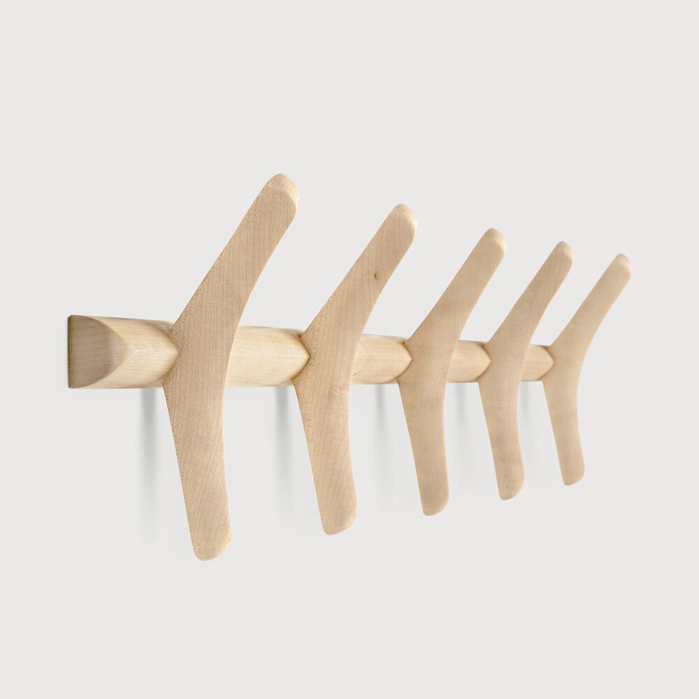 Pi Wall Coat Rack | Varnished Sycamore