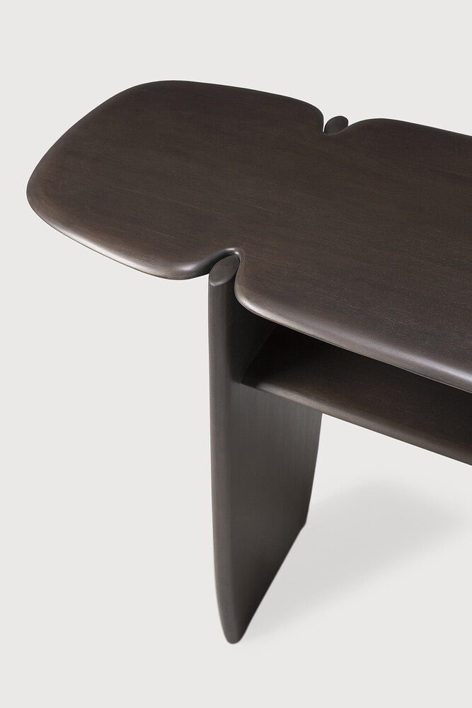 Pi Console | Varnished Mahogany | Dark Brown | 2 Legs | 51" X 16"