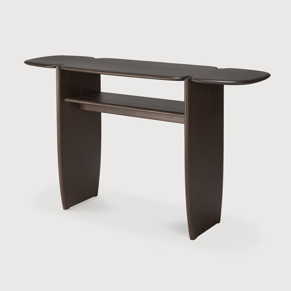 Pi Console | Varnished Mahogany | Dark Brown | 2 Legs | 51" X 16"