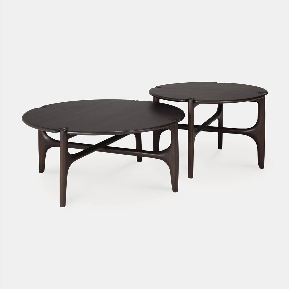 Pi Coffee Table | Varnished Mahogany | Dark Brown | Round