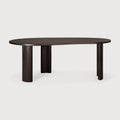 Boomerang Desk | Varnished Mahogany | Dark Brown | Pebble Shape | 79" X 39"