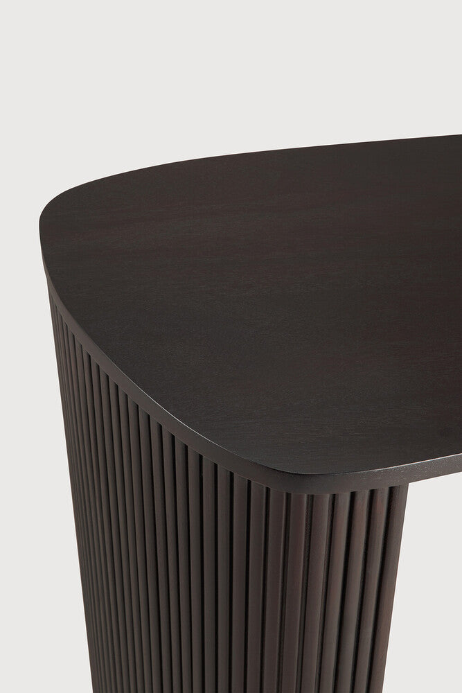 Roller Max Desk | Varnished Mahogany | Dark Brown | Pebble Shape