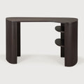 Roller Max Desk | Varnished Mahogany | Dark Brown | Pebble Shape