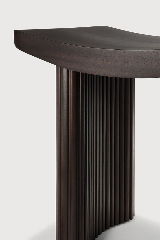 Roller Max Stool | Varnished Mahogany | Dark Brown