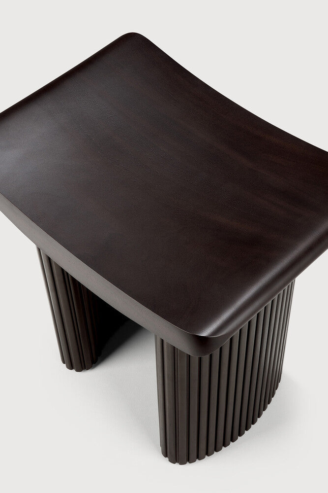 Roller Max Stool | Varnished Mahogany | Dark Brown