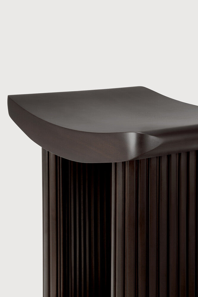Roller Max Stool | Varnished Mahogany | Dark Brown