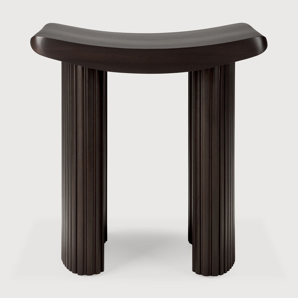 Roller Max Stool | Varnished Mahogany | Dark Brown