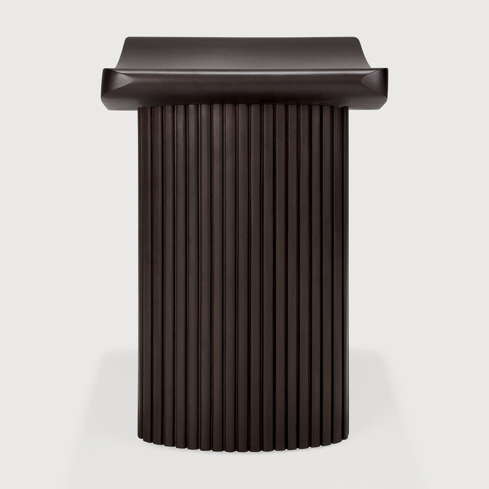 Roller Max Stool | Varnished Mahogany | Dark Brown