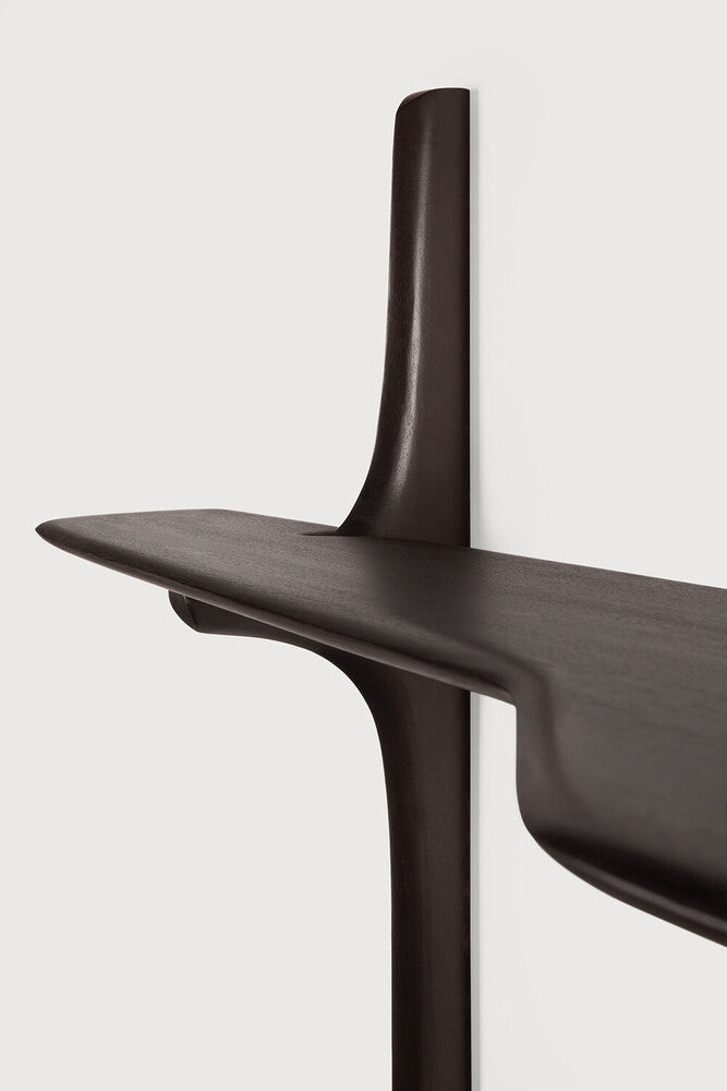 Pi Wall Mounted Desk | Varnished Mahogany | Dark Brown