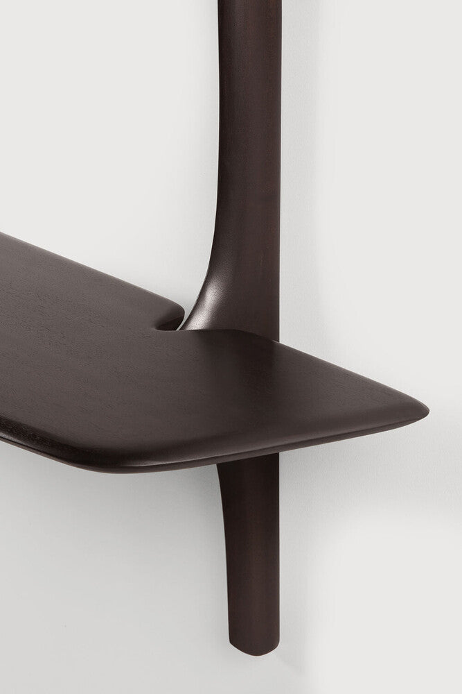 Pi Wall Mounted Desk | Varnished Mahogany | Dark Brown