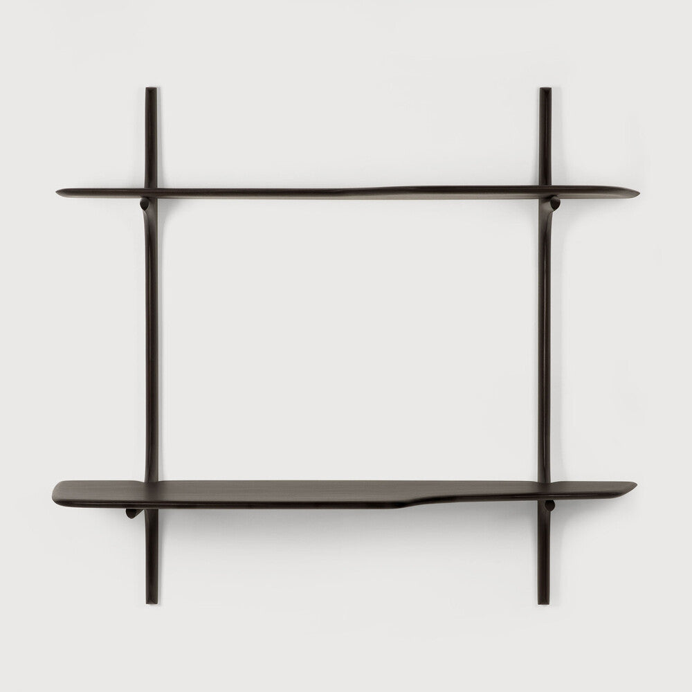 Pi Wall Mounted Desk | Varnished Mahogany | Dark Brown