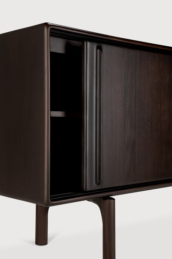 Flow Sideboard | Varnished Mahogany | Rose Brown | 2 Sliding Doors | 66" X 18"