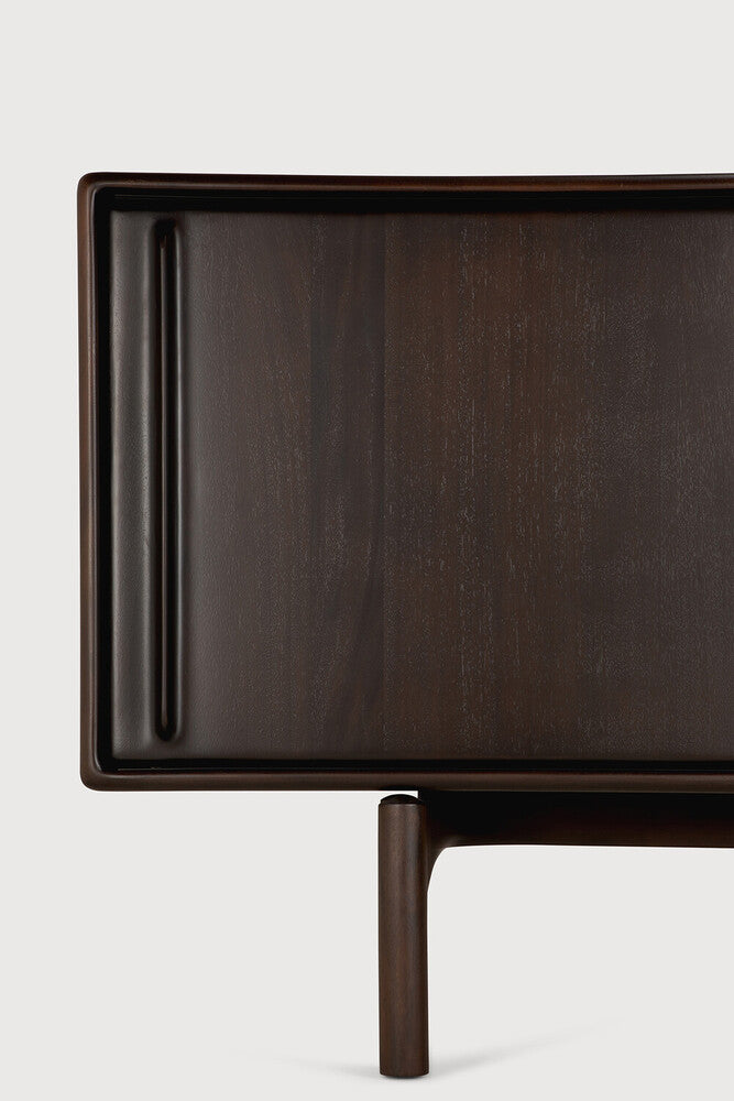 Flow Sideboard | Varnished Mahogany | Rose Brown | 2 Sliding Doors | 66" X 18"